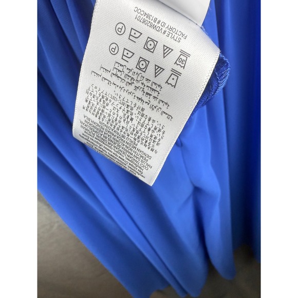 $118 BCBGeneration Women's Blue Flutter Sleeve Cutout Fit & Flare Dress Size 8 - Picture 9 of 11